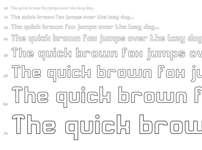 Alive in Science Fiction font waterfall